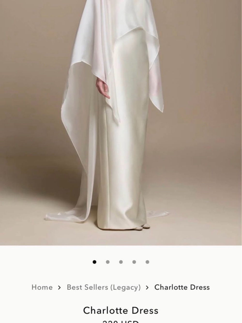 Charlotte Dress — Ivory Minimalist Wedding Gown
